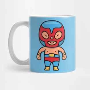 Cute Mexican Luchador Wrestler Cartoon Mug